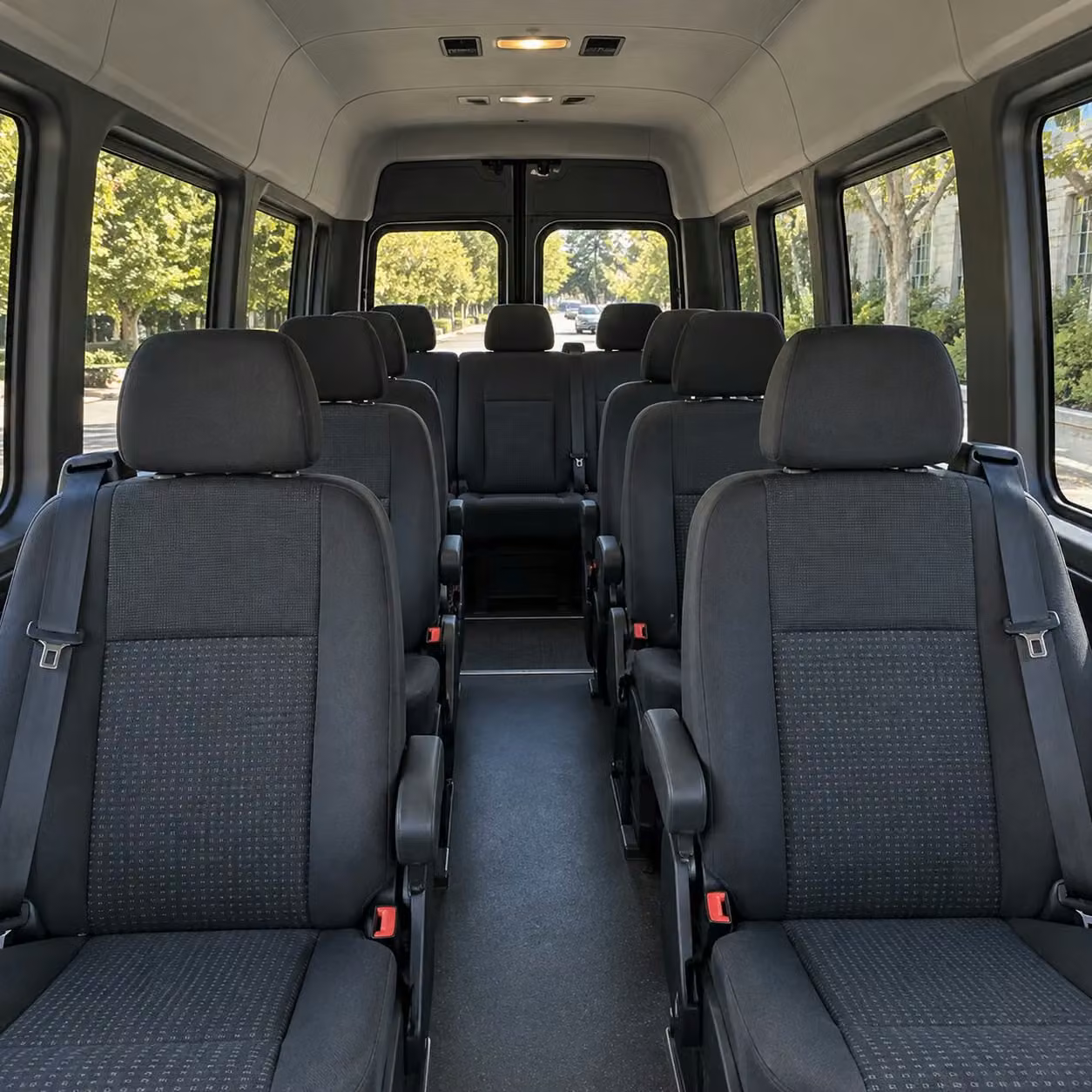 sprinter van with driver inside